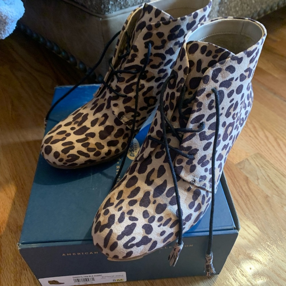 Leppard Wedge Boots.